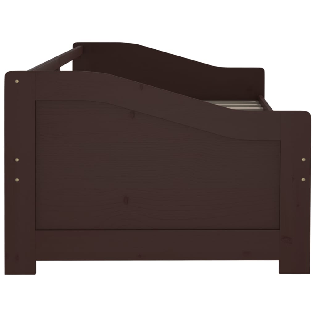 vidaXL 3-Seater Day Bed without Mattress Dark Brown 90x200 cm