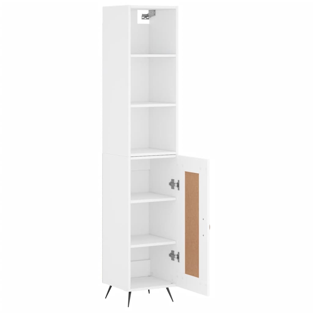 vidaXL Highboard White 34.5x34x180 cm Engineered Wood