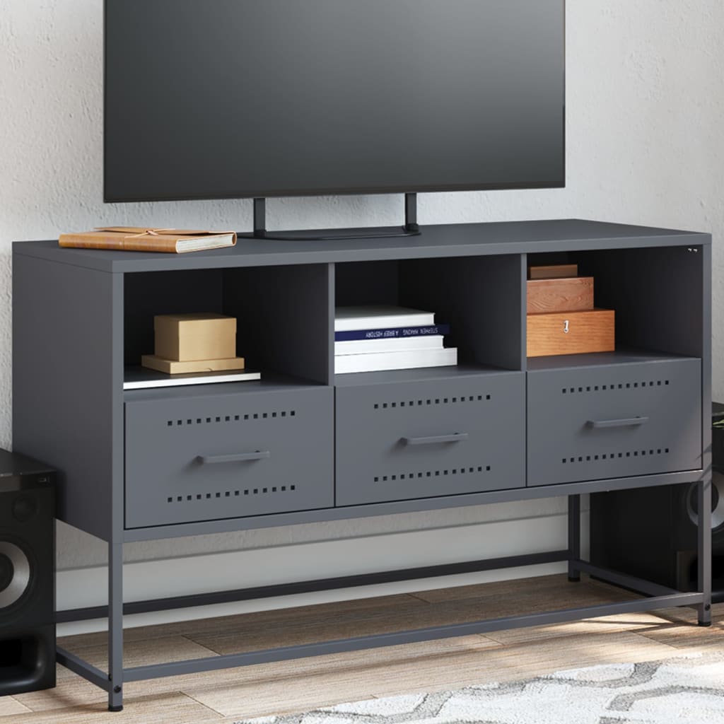 vidaXL TV Cabinet Anthracite 100.5x39x60.5 cm Steel