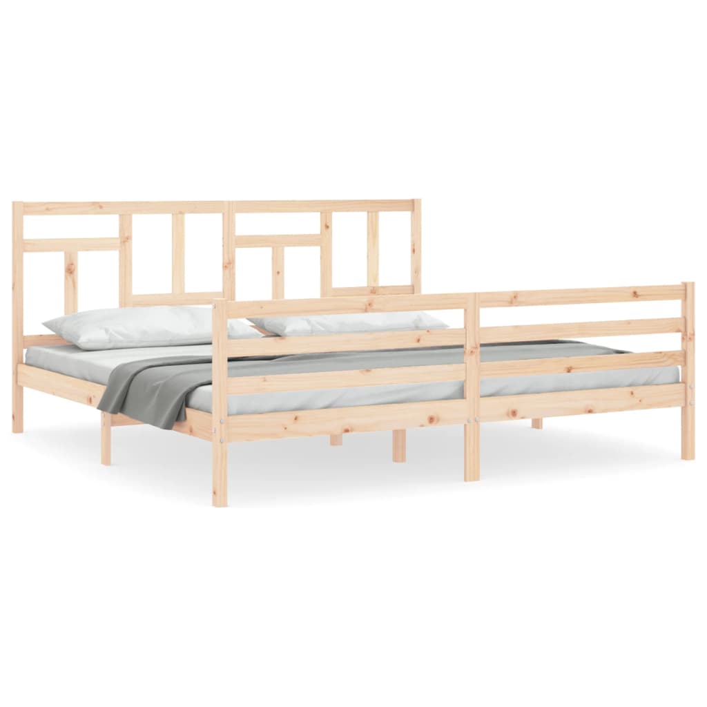 vidaXL Bed Frame without Mattress 200x200 cm Solid Wood