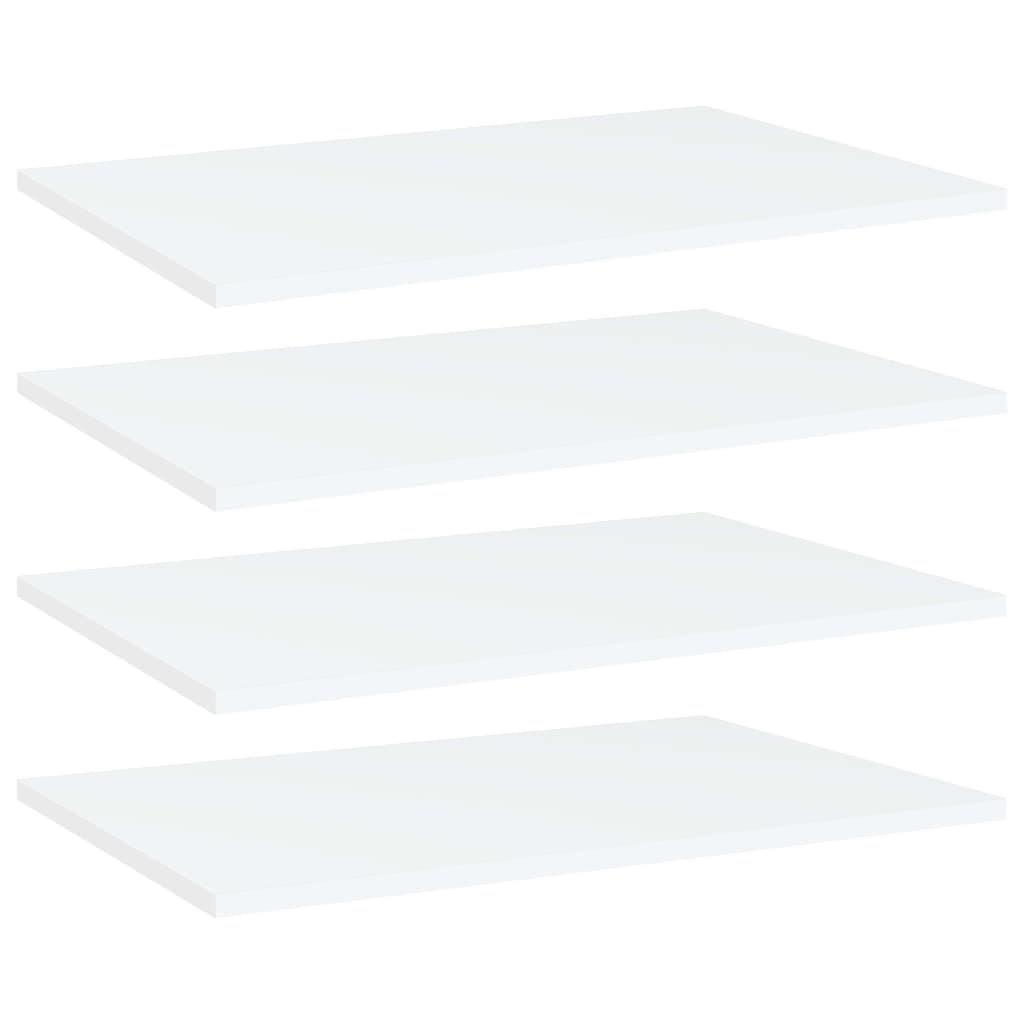 vidaXL Bookshelf Boards 4 pcs White 60x40x1.5 cm Engineered Wood