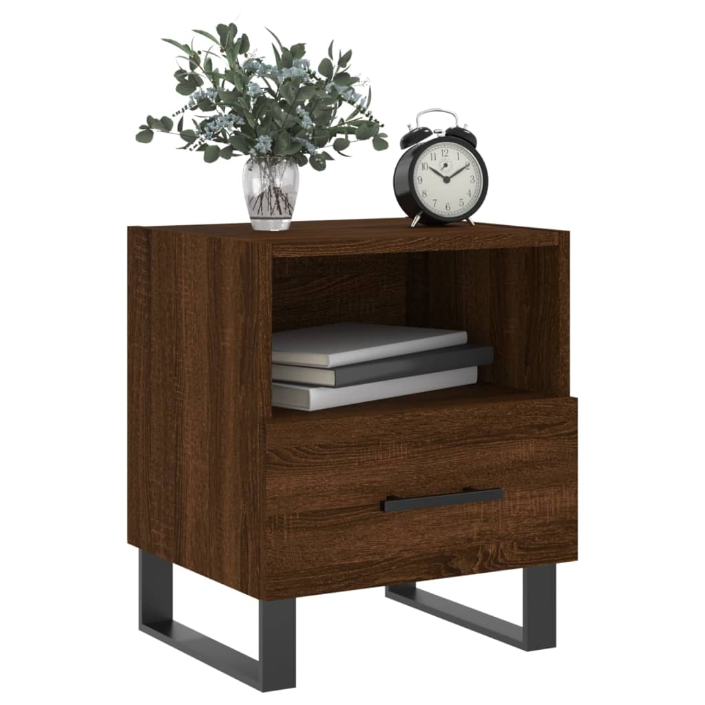 vidaXL Bedside Cabinets 2 pcs Brown Oak 40x35x47.5 cm Engineered Wood