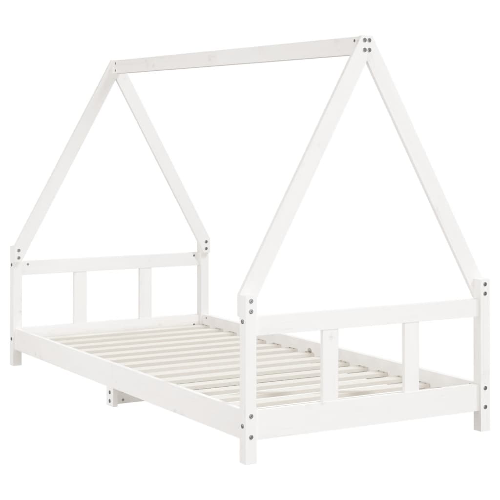 vidaXL Kids Bed Frame White 90x200 cm Solid Wood Pine