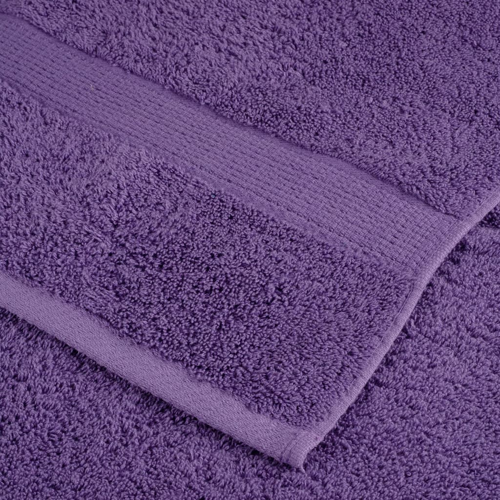 vidaXL 6 Piece Premium Towel Set SOLUND Purple 600 gsm