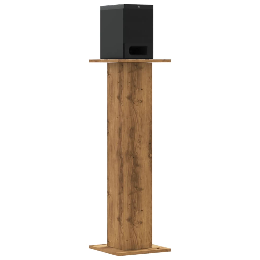 vidaXL Speaker Stands 2 pcs Artisian Oak 30x30x95 cm Engineered Wood