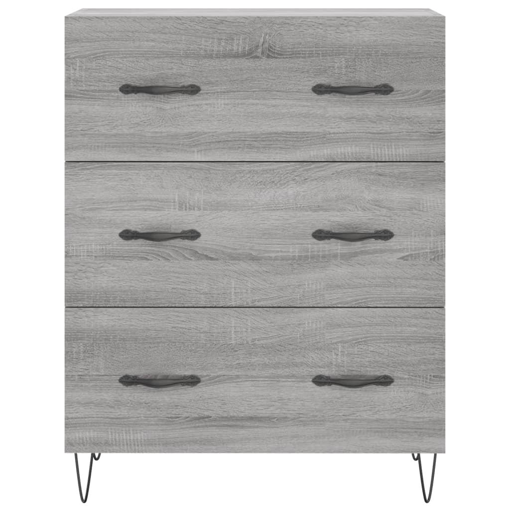 vidaXL Sideboard Grey Sonoma 69.5x34x90 cm Engineered Wood