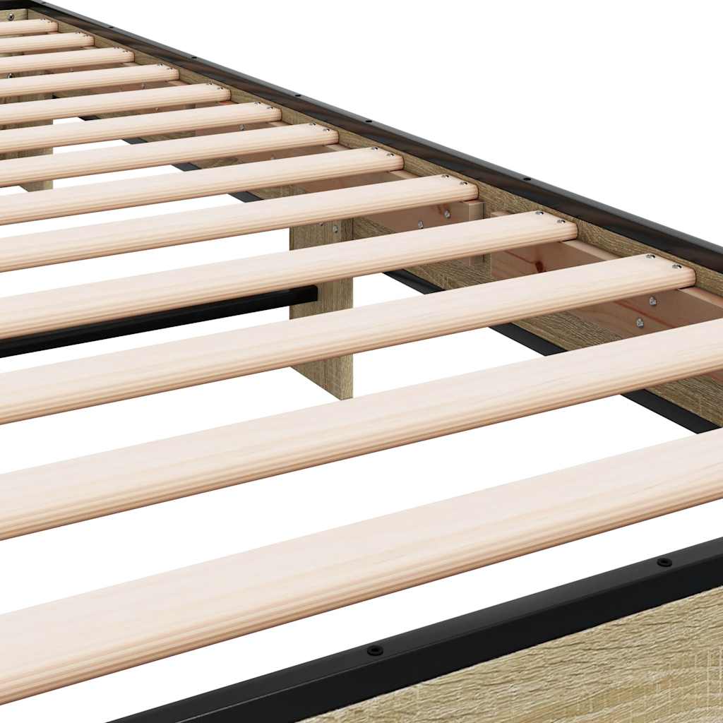 vidaXL Bed Frame without Mattress Sonoma Oak 100x200 cm