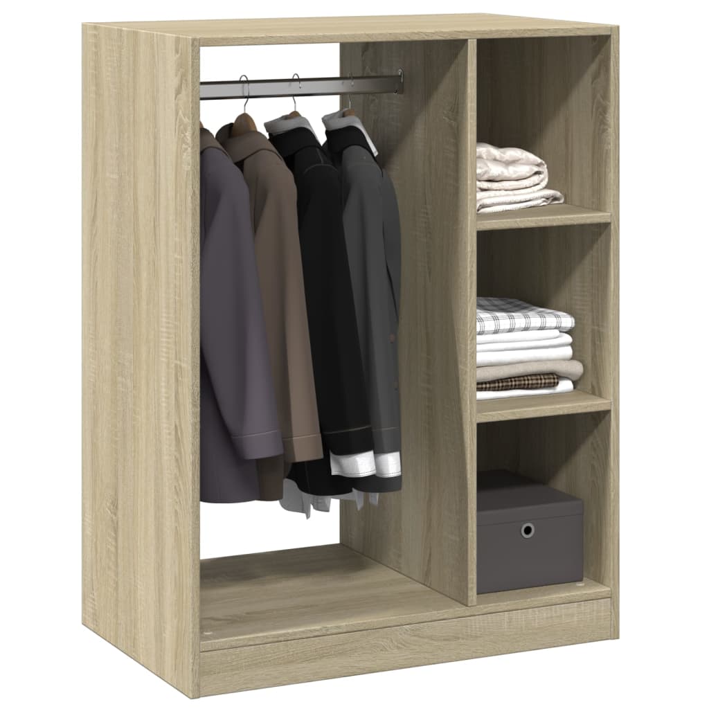 vidaXL Wardrobe Sonoma Oak 77x48x102 cm Engineered Wood