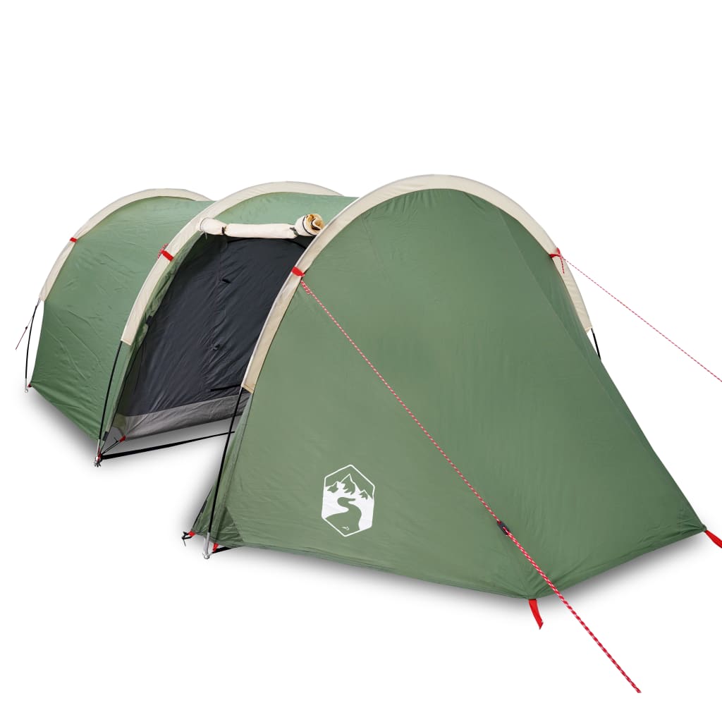 vidaXL Camping Tent 4-Person Green Waterproof | vidaXL.co.uk