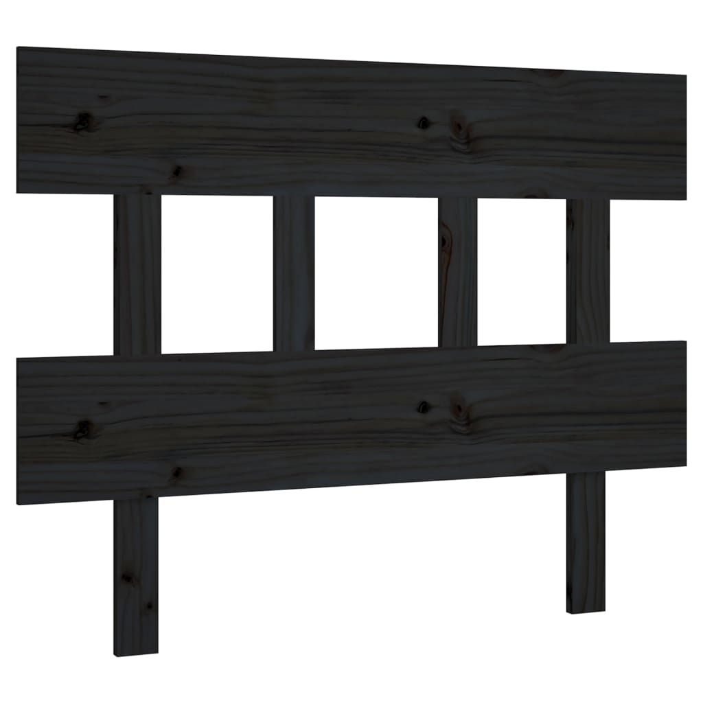 vidaXL Bed Headboard Black 78.5x3x81 cm Solid Wood Pine