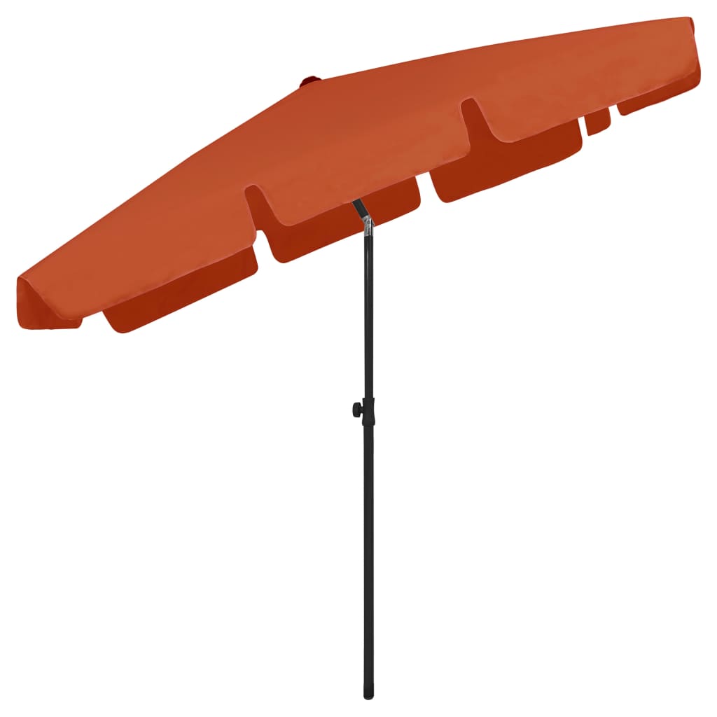 vidaXL Beach Parasol Terracotta 200x125 cm