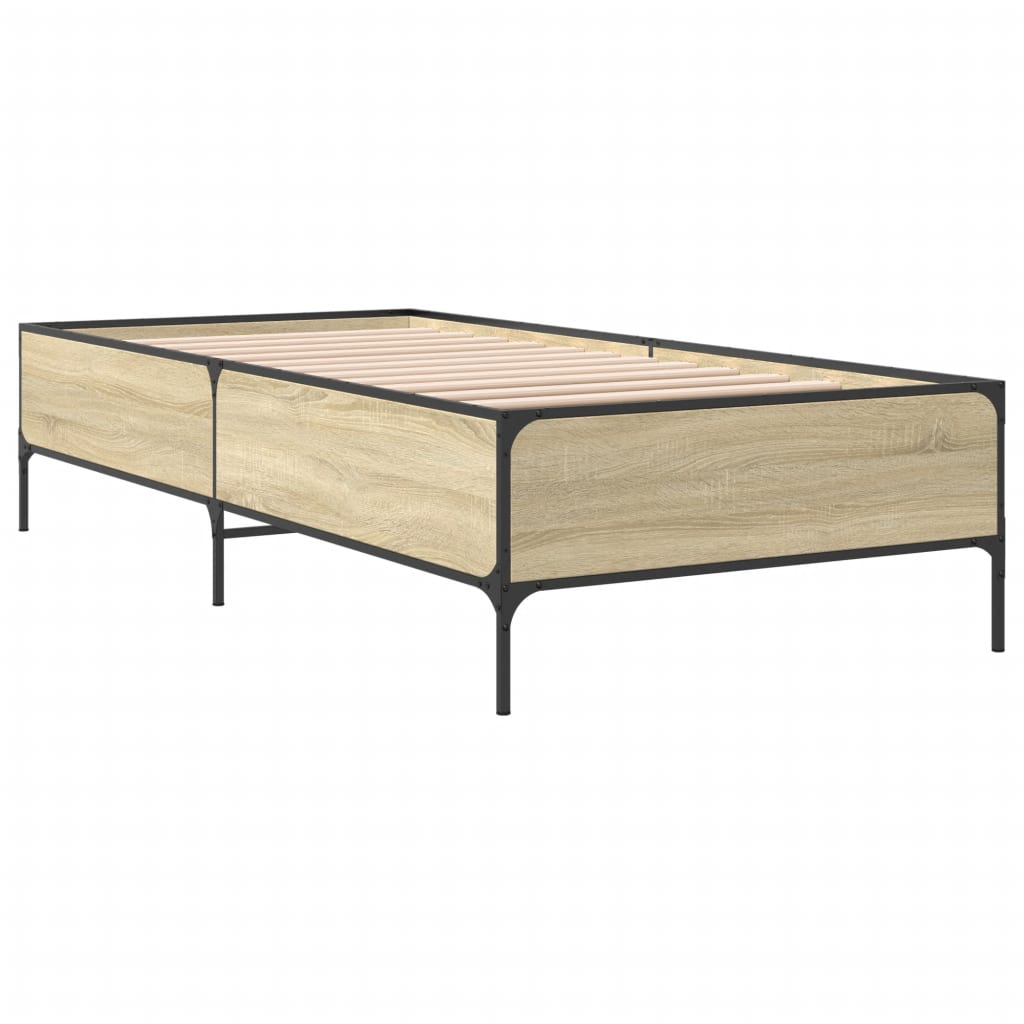 vidaXL Bed Frame without Mattress Sonoma Oak 90x200 cm