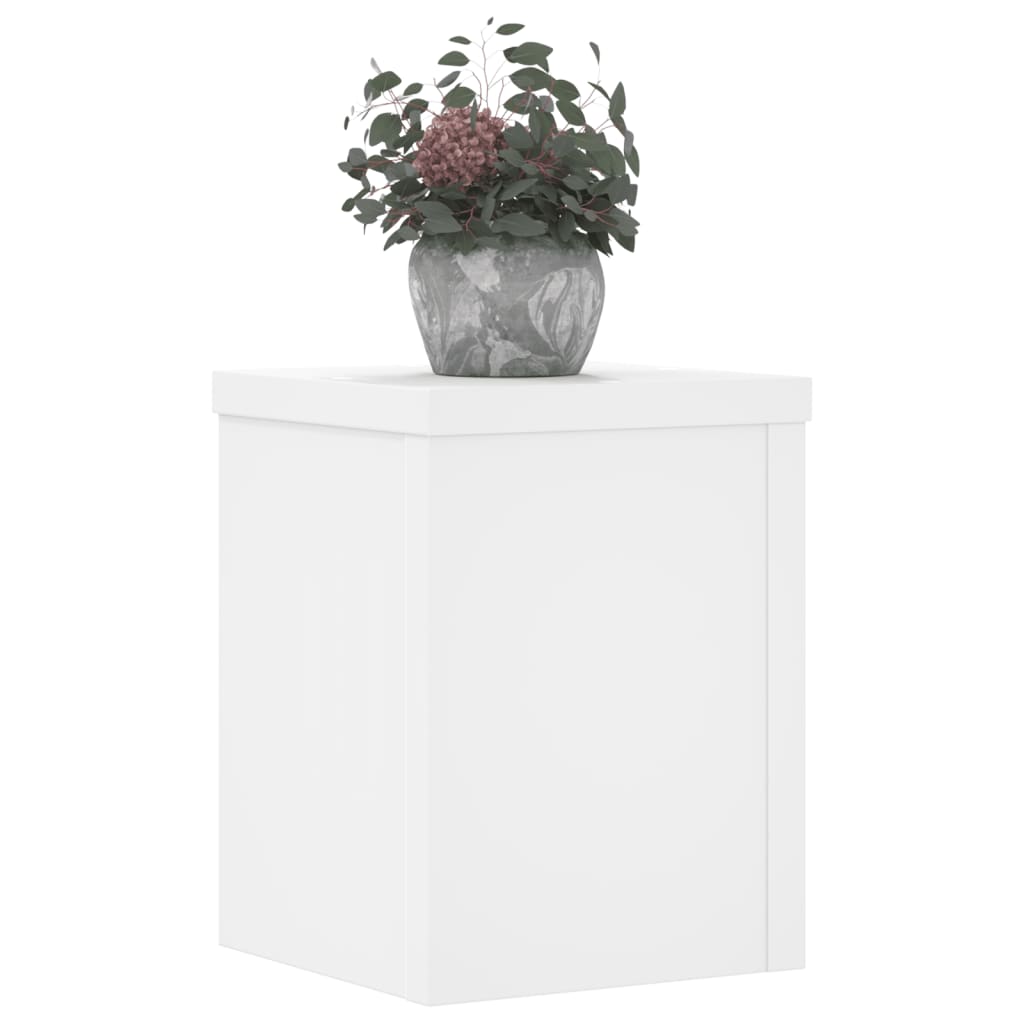 vidaXL Plant Stands 2 pcs White 15x15x20 cm Engineered Wood