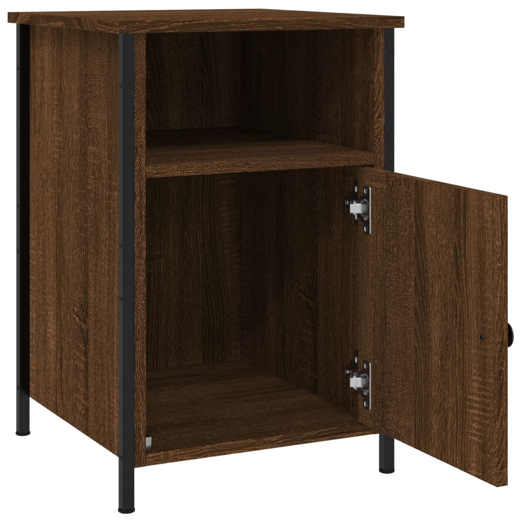 vidaXL Bedside Cabinets 2 pcs Brown Oak 40x42x60 cm Engineered Wood