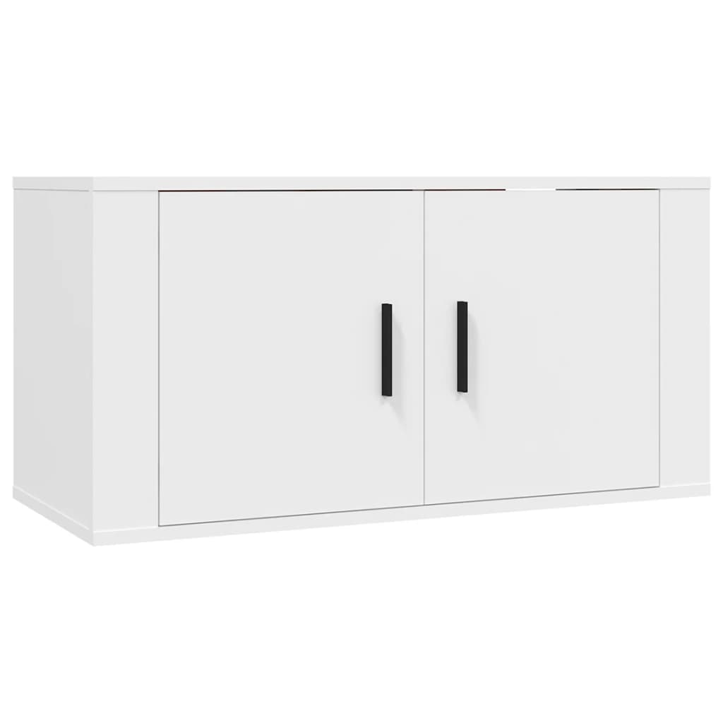 vidaXL 3 Piece TV Cabinet Set White Engineered Wood