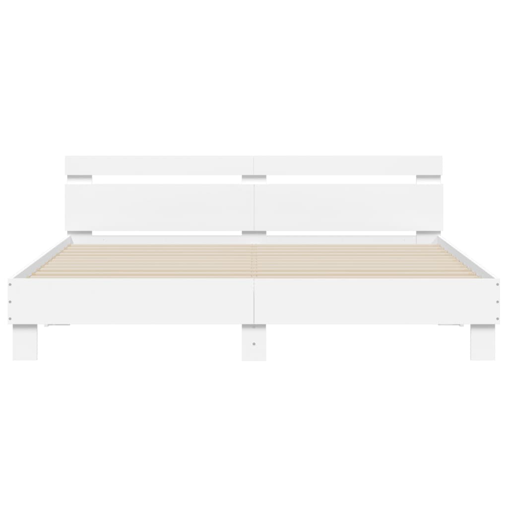 vidaXL Bed Frame without Mattress White 200x200 cm