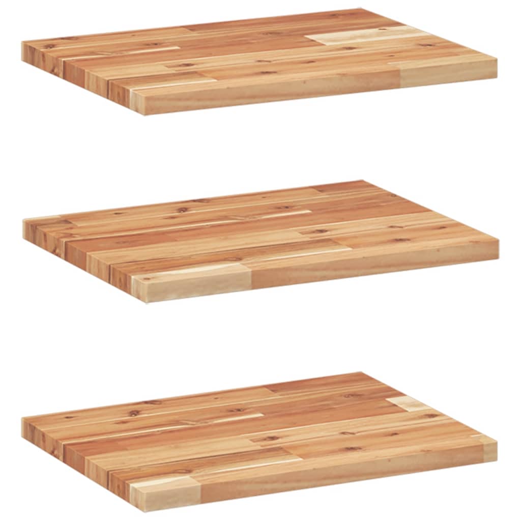 vidaXL Floating Shelves 3 pcs 60x30x2 cm Oil Finished Solid Wood Acacia