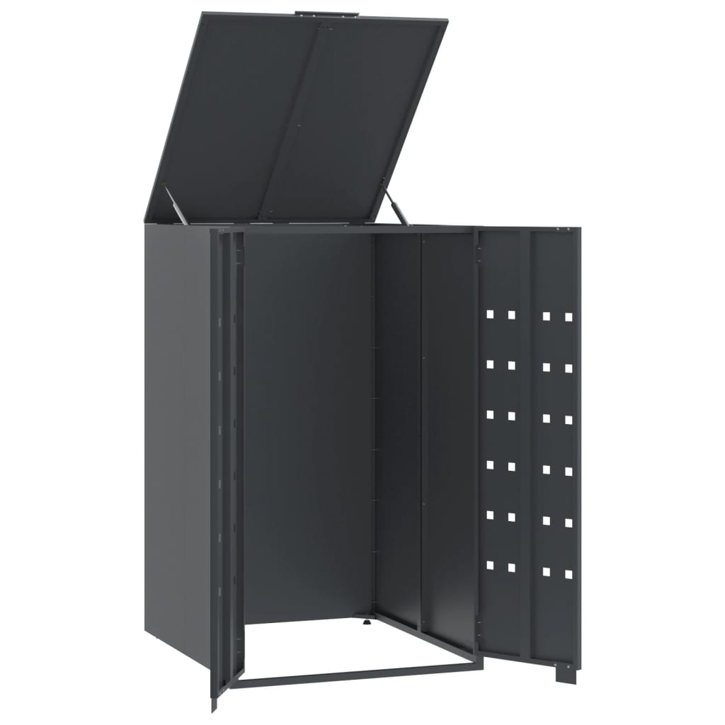 vidaXL Wheelie Bin Storage for Single Bin Anthracite 69x79x117 cm Steel