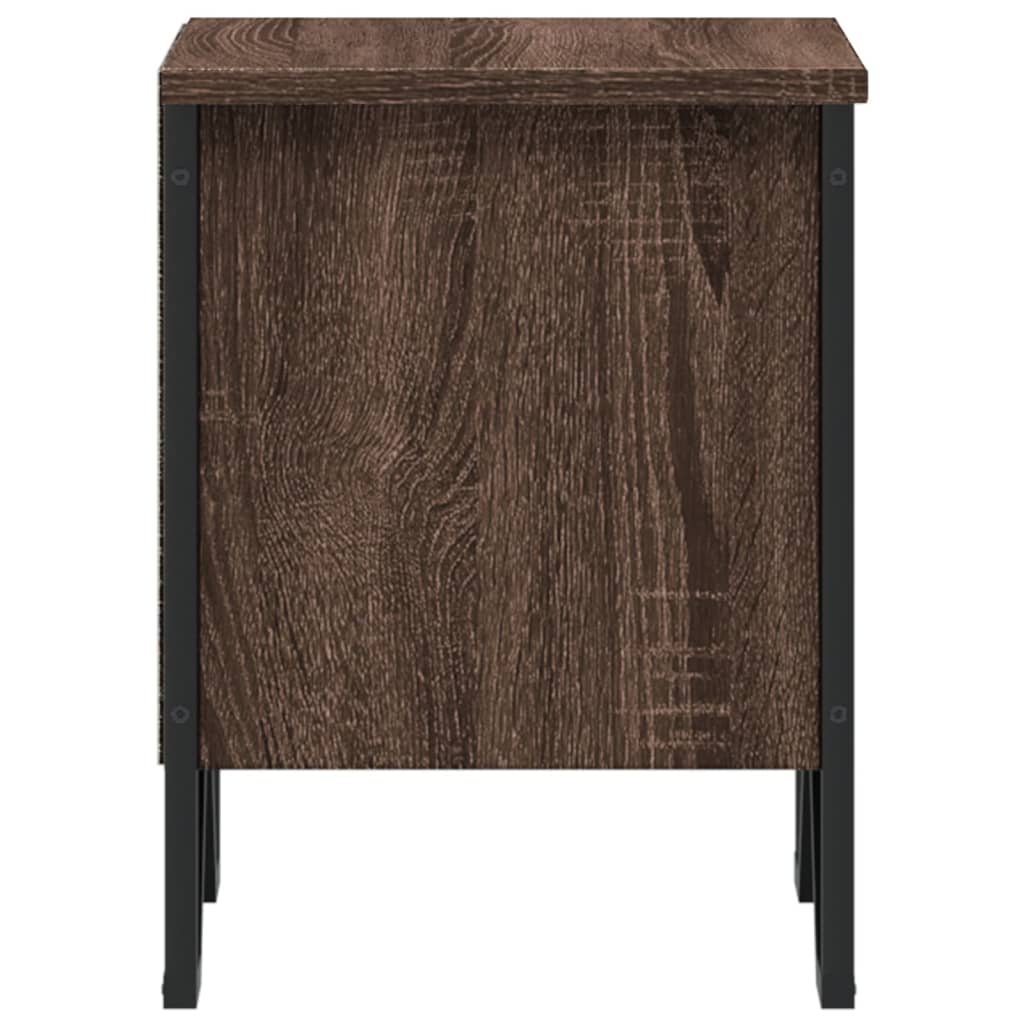 vidaXL Bedside Cabinet Brown Oak 40x30x40 cm Engineered Wood