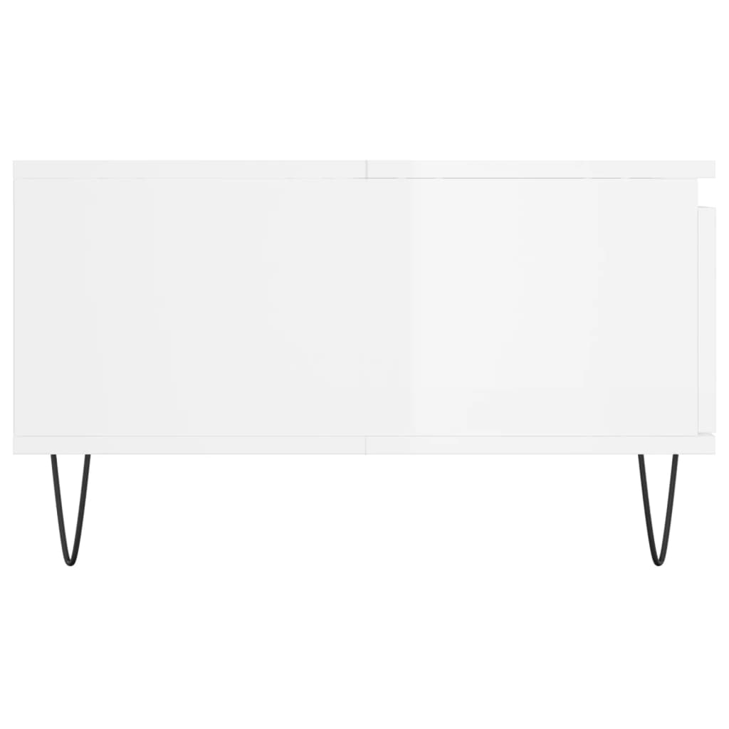 vidaXL Coffee Table High Gloss White 90x60x35 cm Engineered Wood