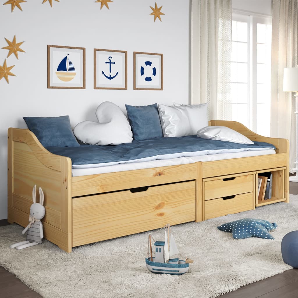 vidaXL Day Bed with 3 Drawers without Mattress "IRUN" 90x200 cm