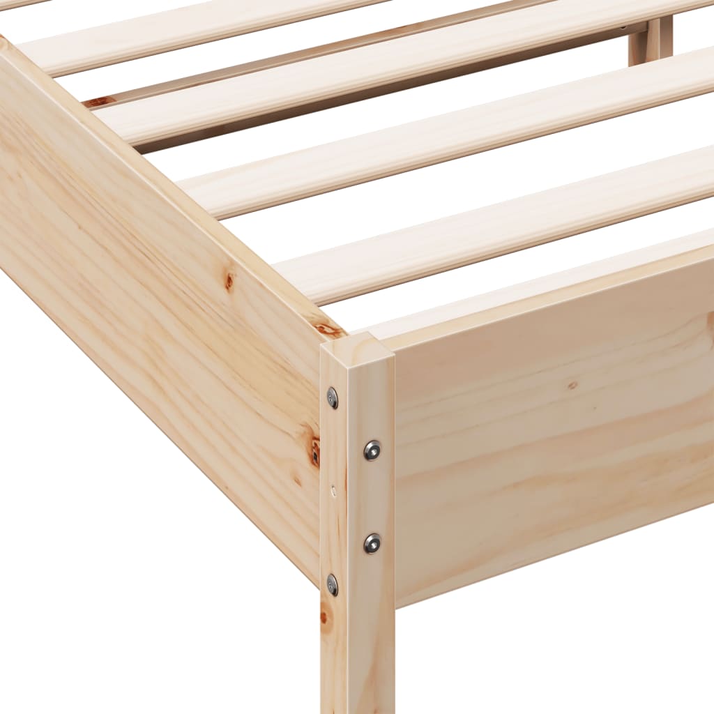 vidaXL Bed Frame without Mattress 150x200 cm King Size Solid Wood Pine