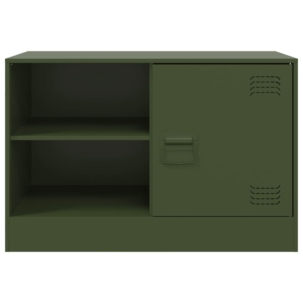 vidaXL TV Cabinet Olive Green 67x39x44 cm Steel