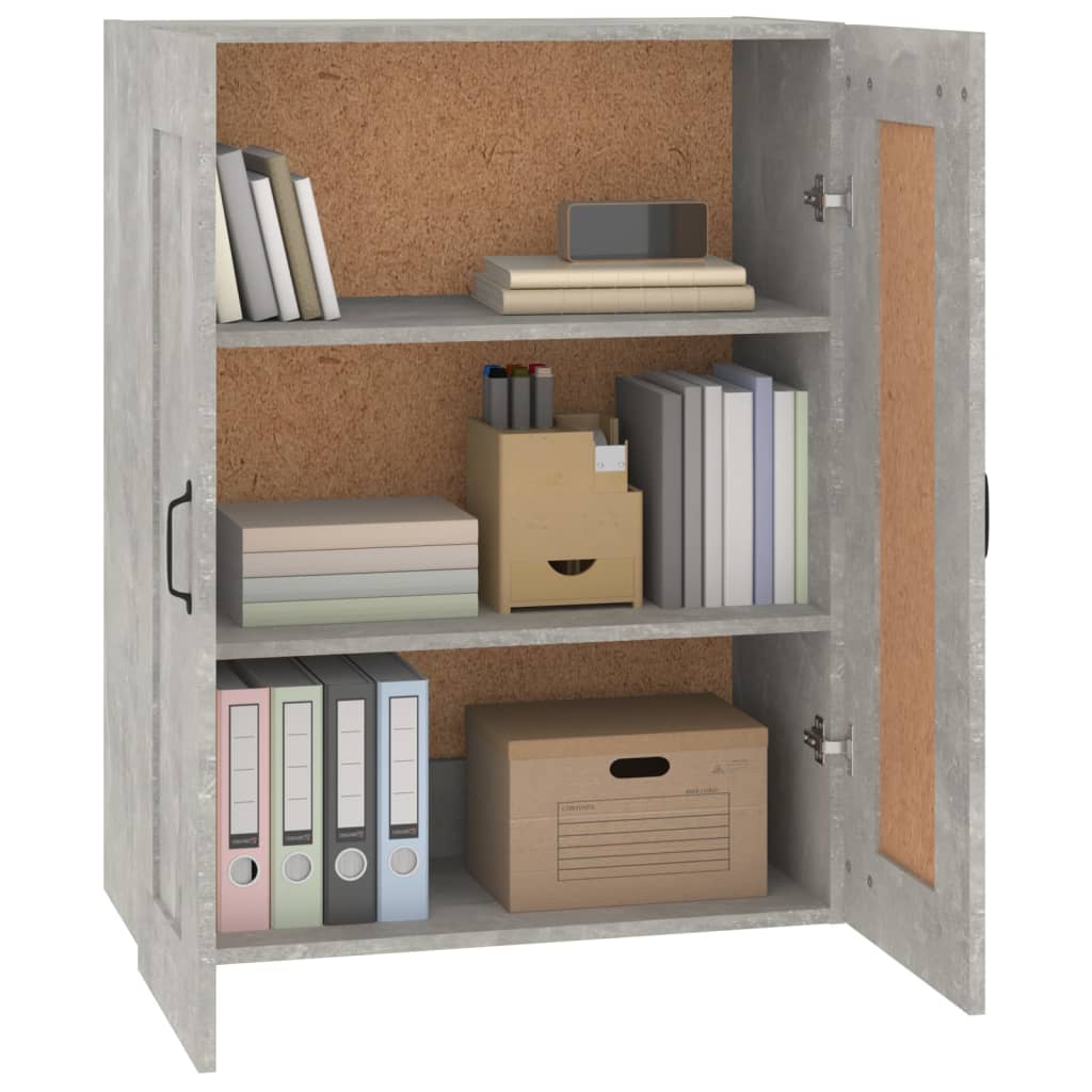 vidaXL Hanging Wall Cabinet Concrete Grey 69.5x32.5x90 cm