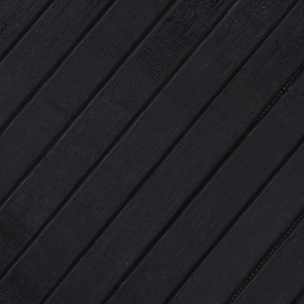 vidaXL Rug Rectangular Black80x400 cm Bamboo