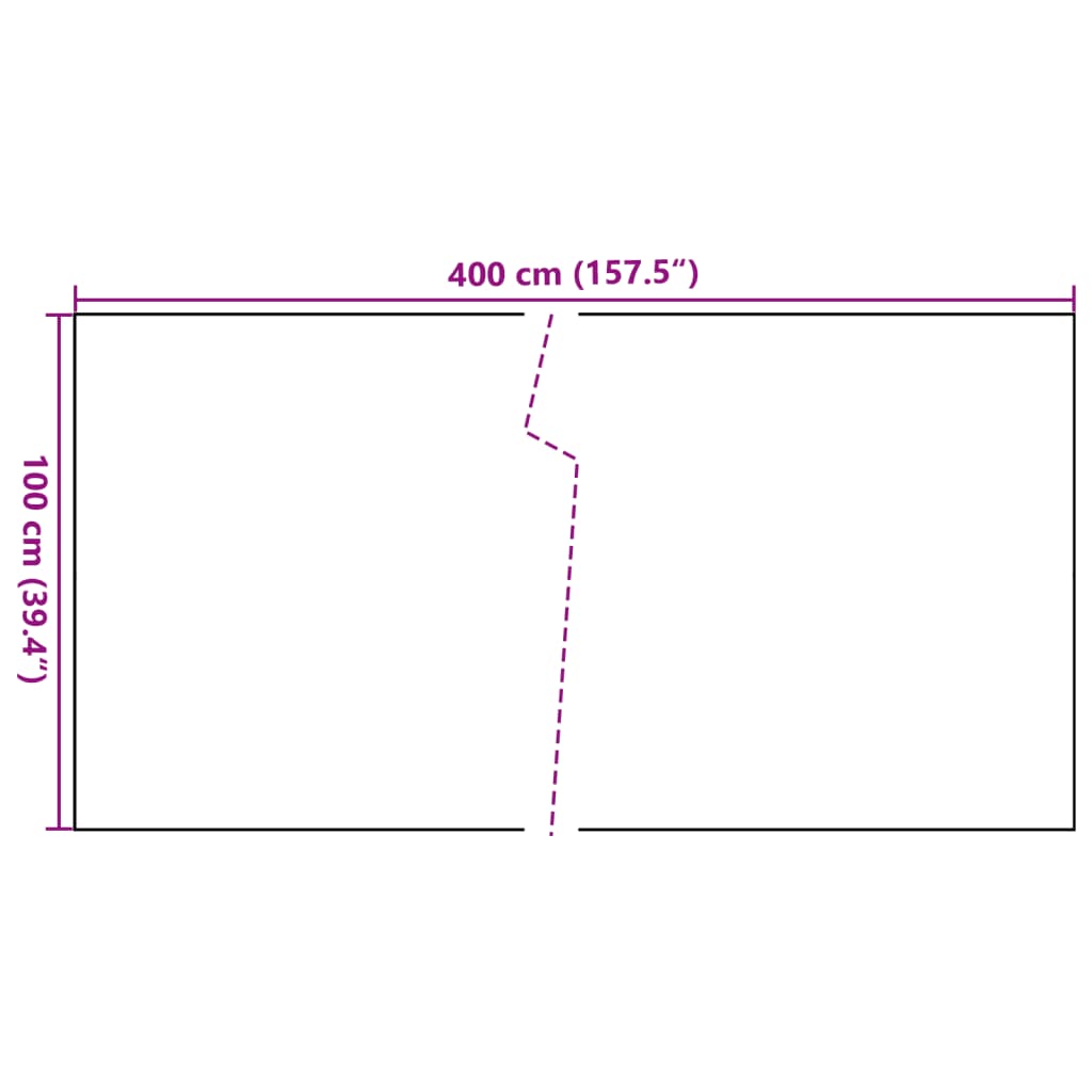 vidaXL Balcony Screen Brown and Black 400x100 cm Poly Rattan