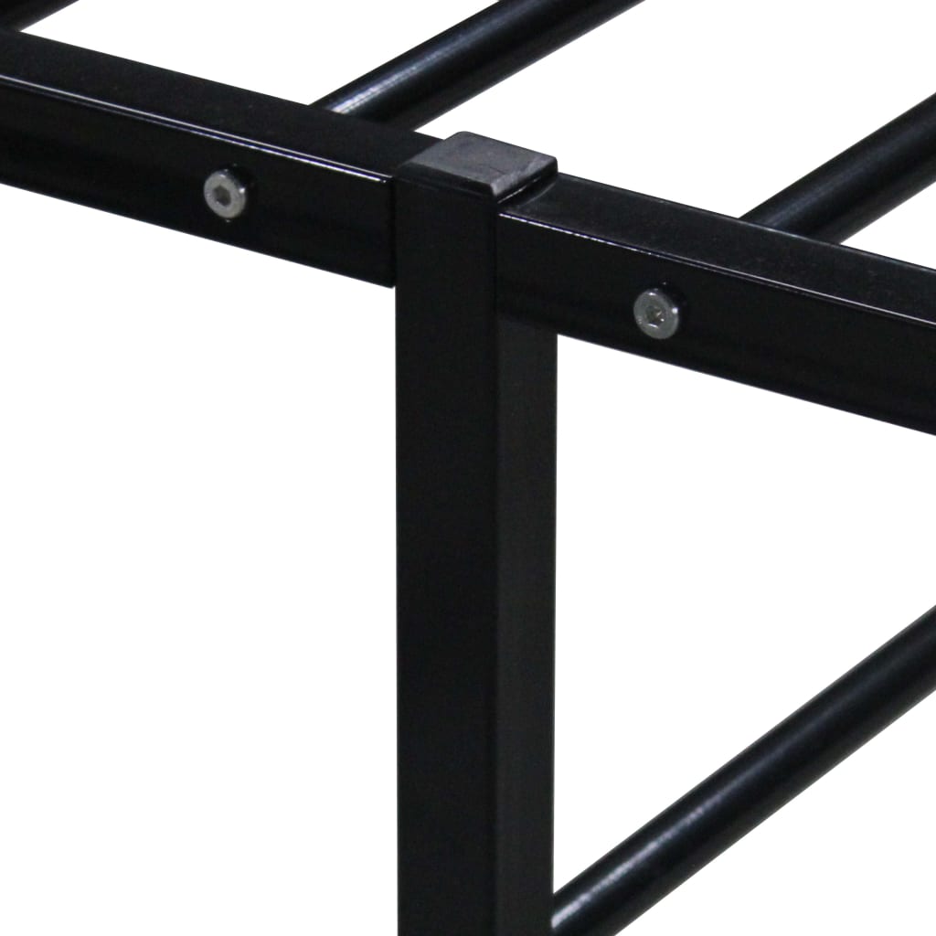 vidaXL Bed Frame without Mattress Black Metal 120x200 cm