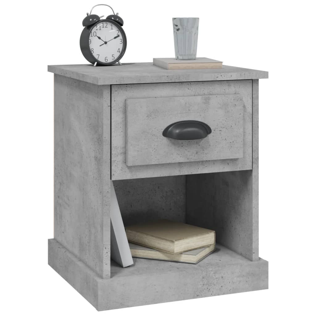 vidaXL Bedside Cabinets 2 pcs Concrete Grey 39x39x47.5 cm Engineered Wood