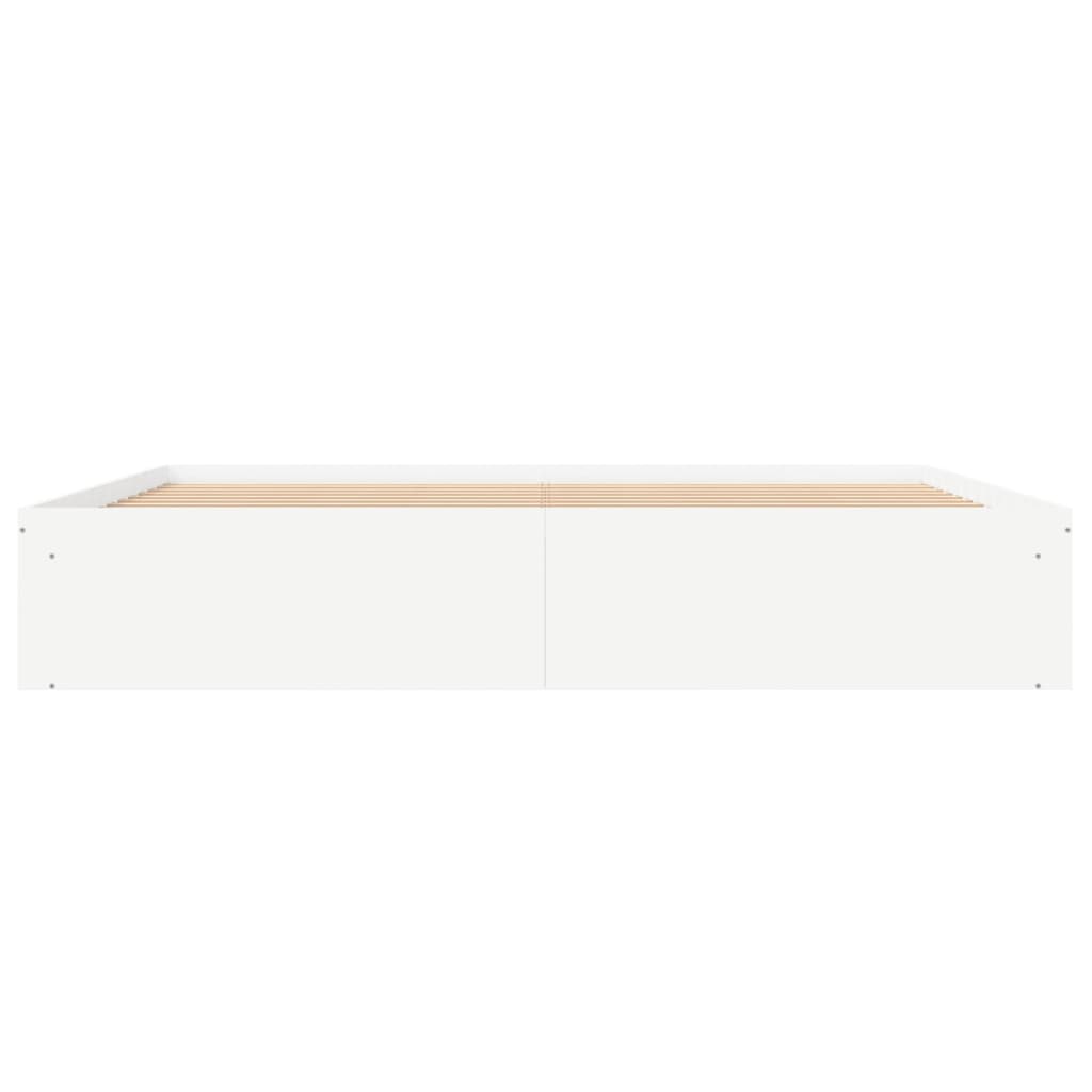 vidaXL Bed Frame without Mattress White 200x200 cm