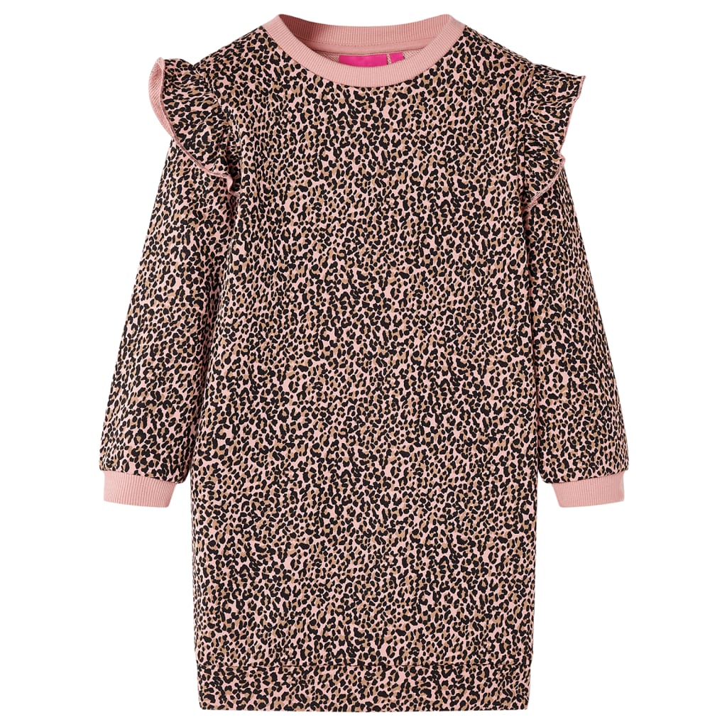 Kids' Sweatshirt Dress Medium Pink 140