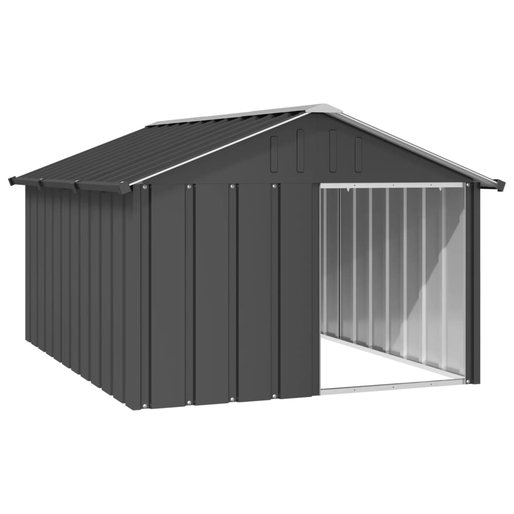 vidaXL Dog House Anthracite 116.5x153x81.5 cm Galvanised Steel