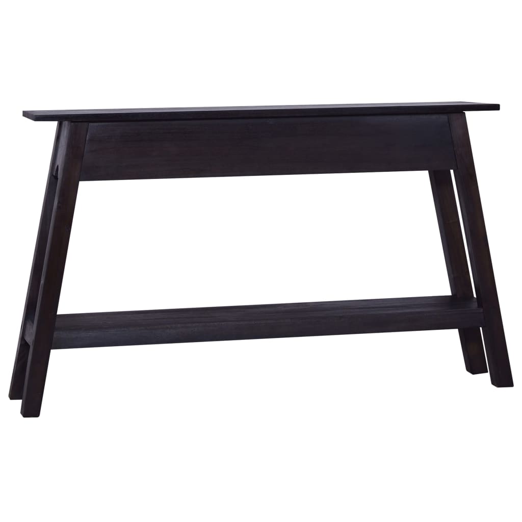 vidaXL Console Table Black 120x30x75 cm Solid Mahogany Wood