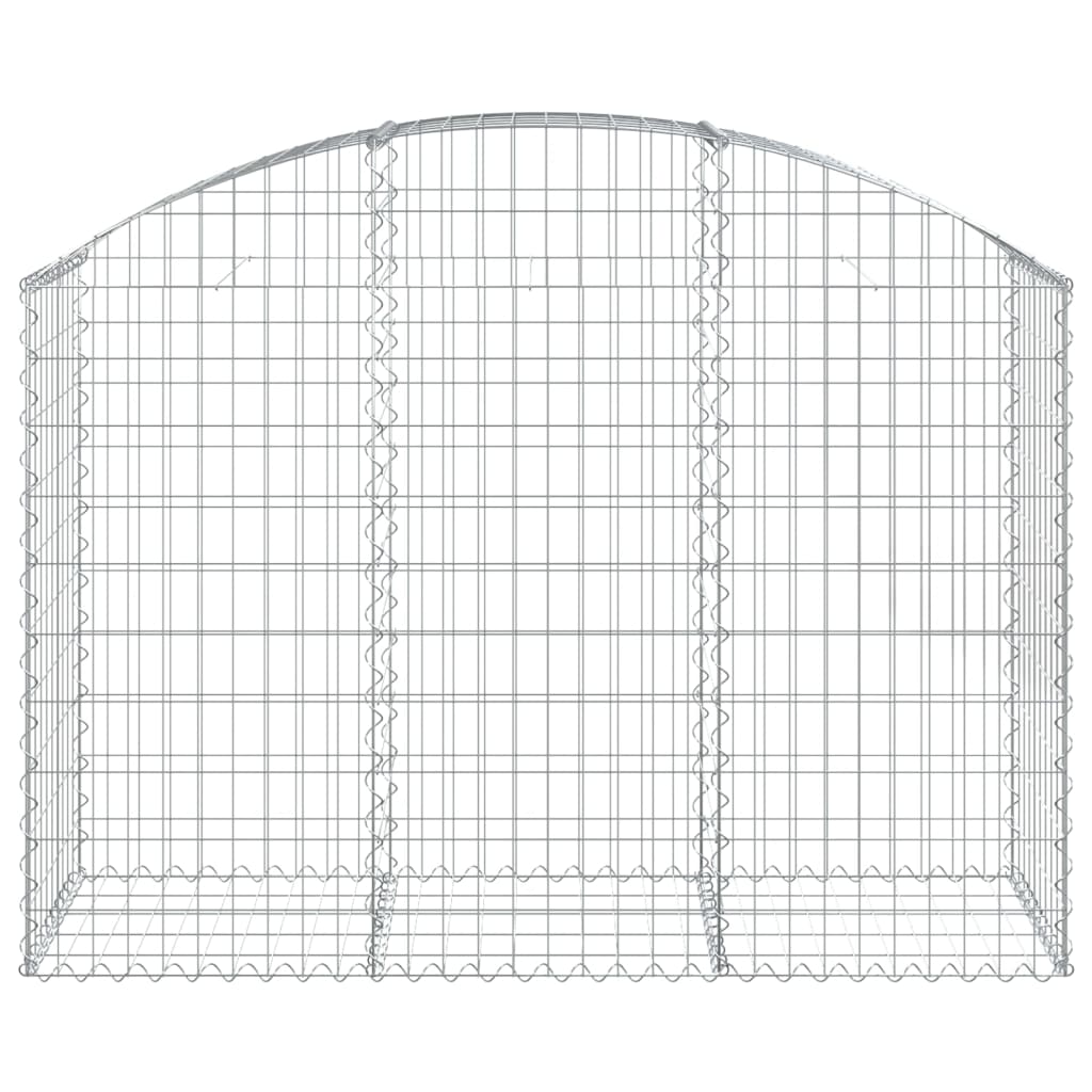 vidaXL Arched Gabion Basket 150x50x100/120 cm Galvanised Iron