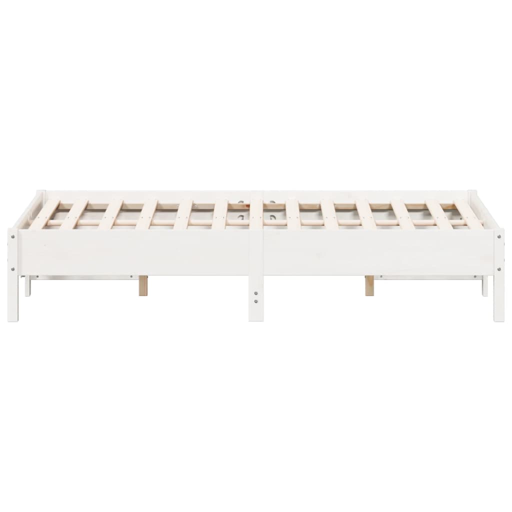 vidaXL Bed Frame without Mattress White 140x190 cm Solid Wood Pine