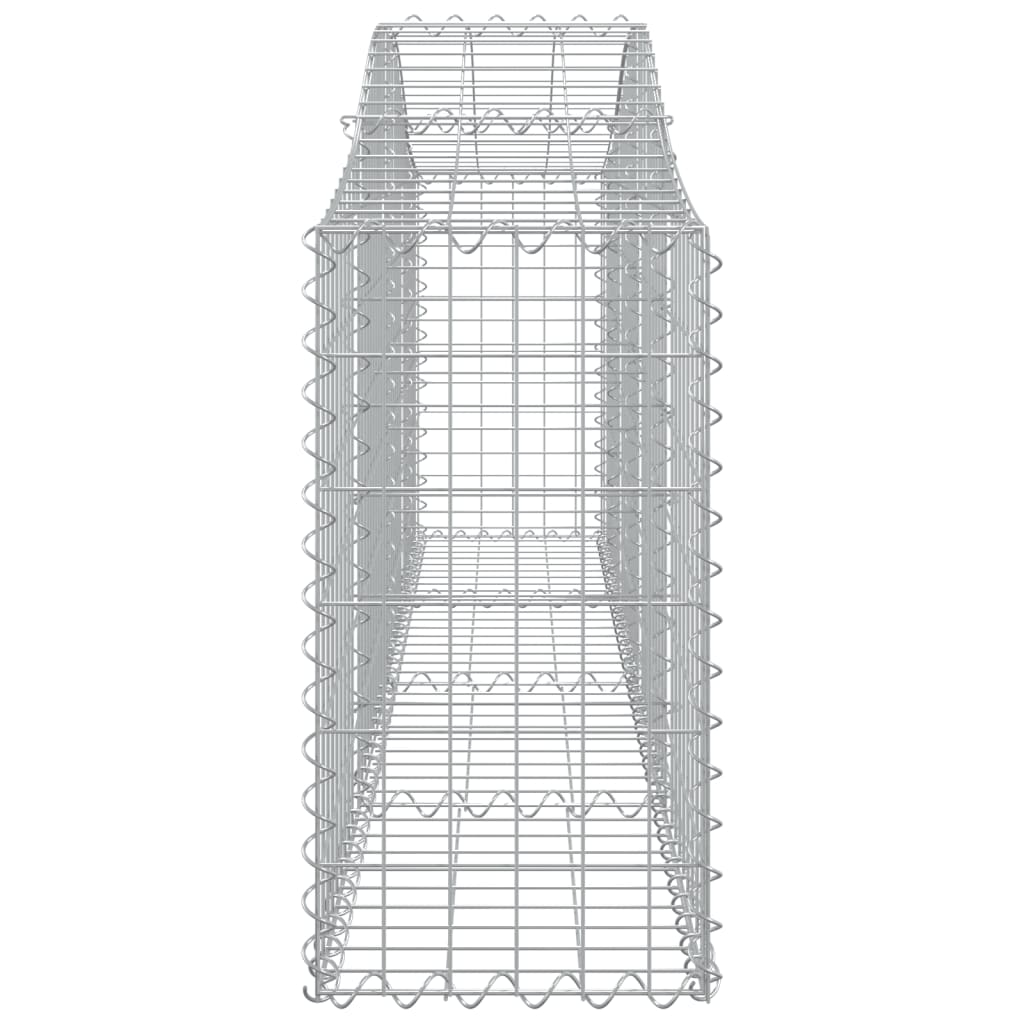 vidaXL Arched Gabion Baskets 4 pcs 200x30x60/80 cm Galvanised Iron