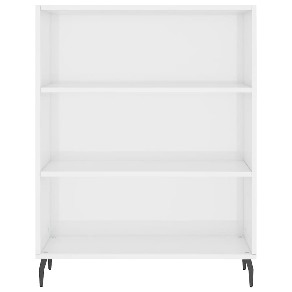 vidaxL Shelf Cabinet High Gloss White 69.5x32.5x90 cm Engineered Wood