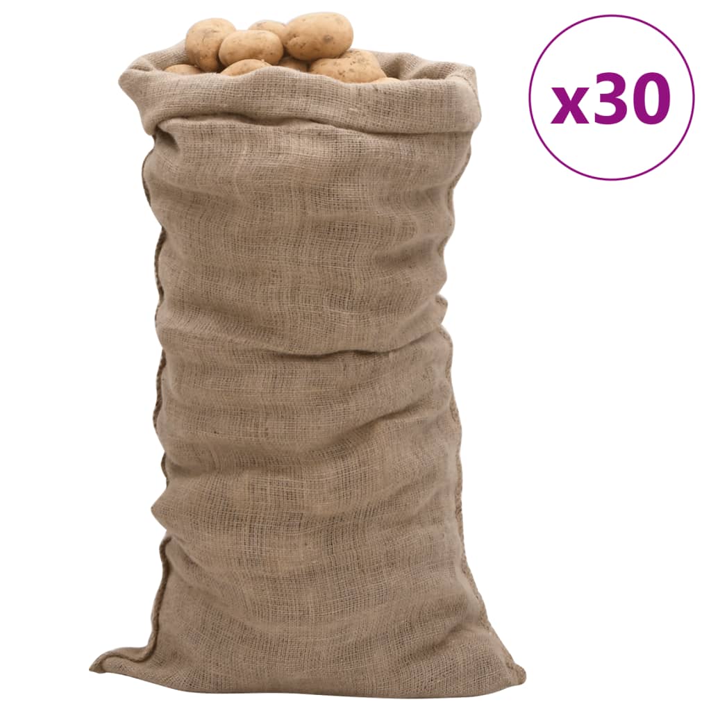 vidaXL Jute Sacks 30 pcs 65x135 cm 100% Jute 220 gsm