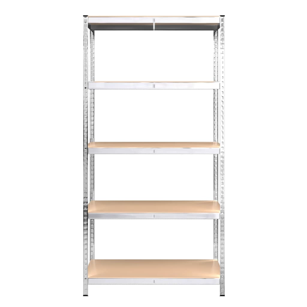 vidaXL 5-Layer Shelves 3 pcs Silver Steel&Engineered Wood