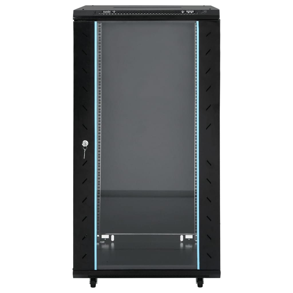 vidaXL 22U Network Cabinet 19" IP20 Black 60x60x120 cm