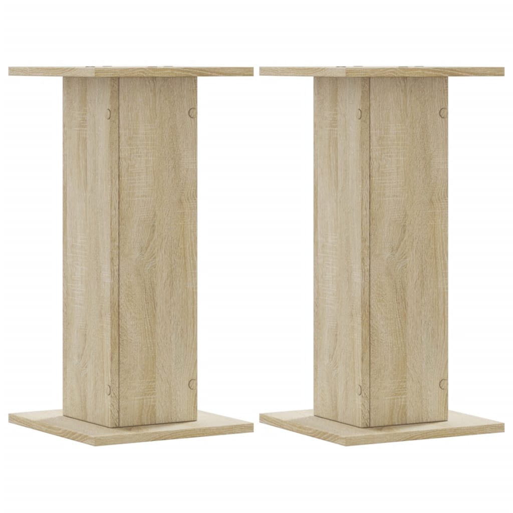 vidaXL Speaker Stands 2 pcs Sonoma Oak 30x30x60 cm Engineered Wood