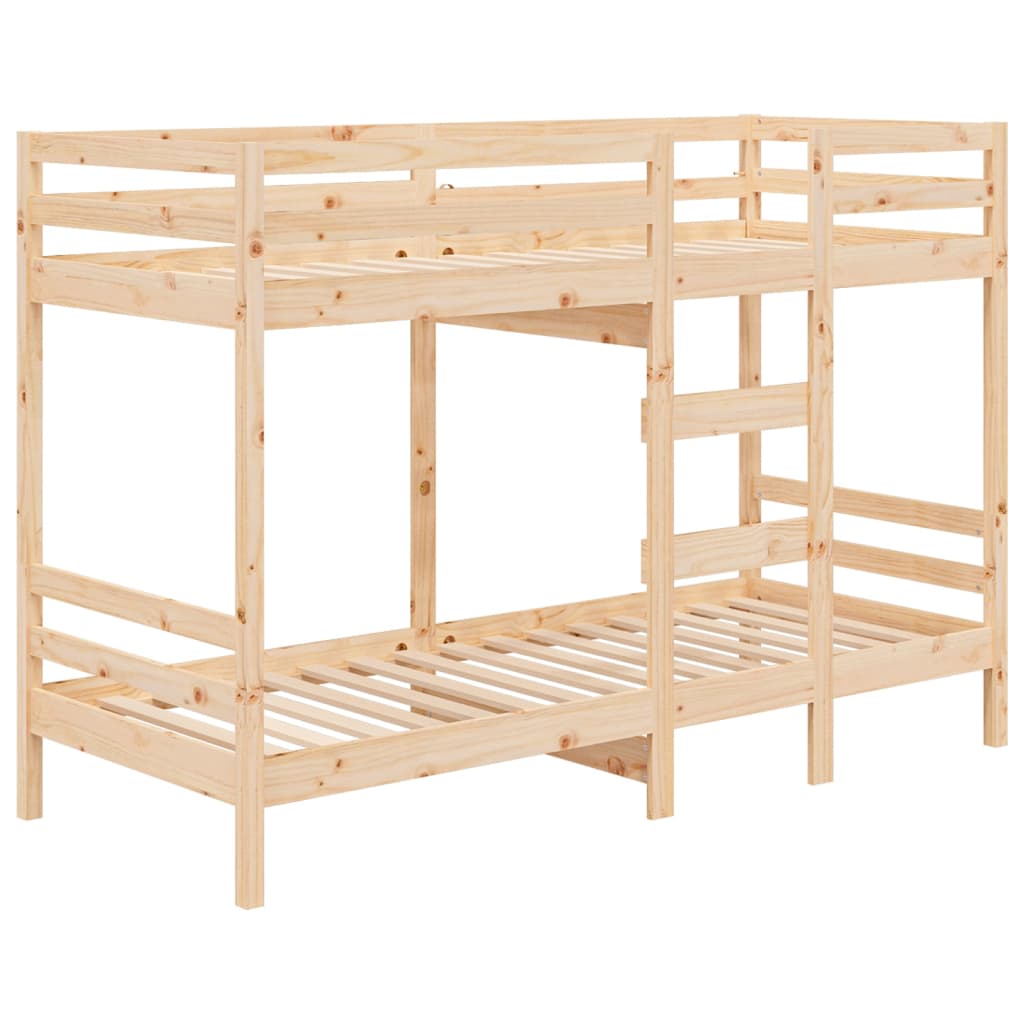 vidaXL Bunk Bed without Mattress 75x190 cm Small Single Solid Wood Pine