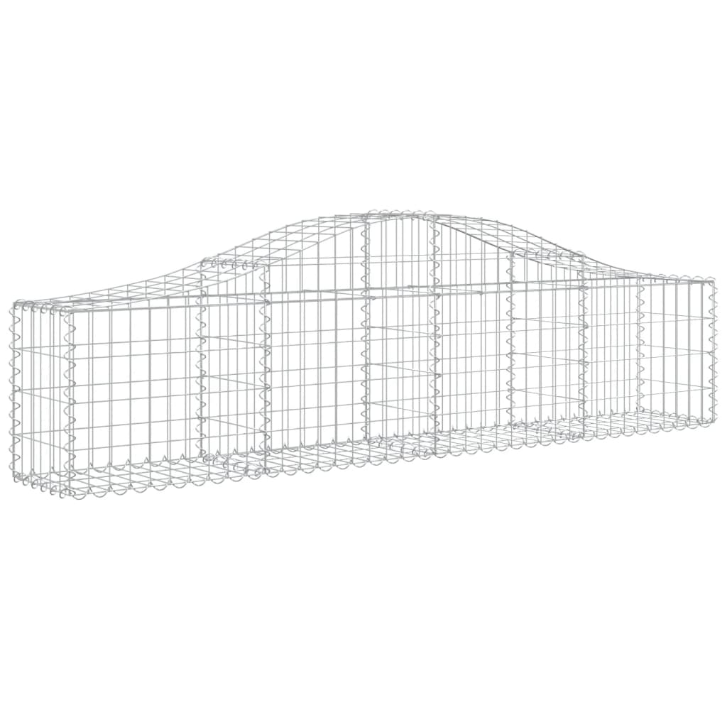 vidaXL Arched Gabion Baskets 20 pcs 200x30x40/60 cm Galvanised Iron