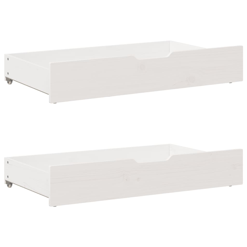 vidaXL Daybed with Drawers without Mattress White 80x200 cm Solid Wood