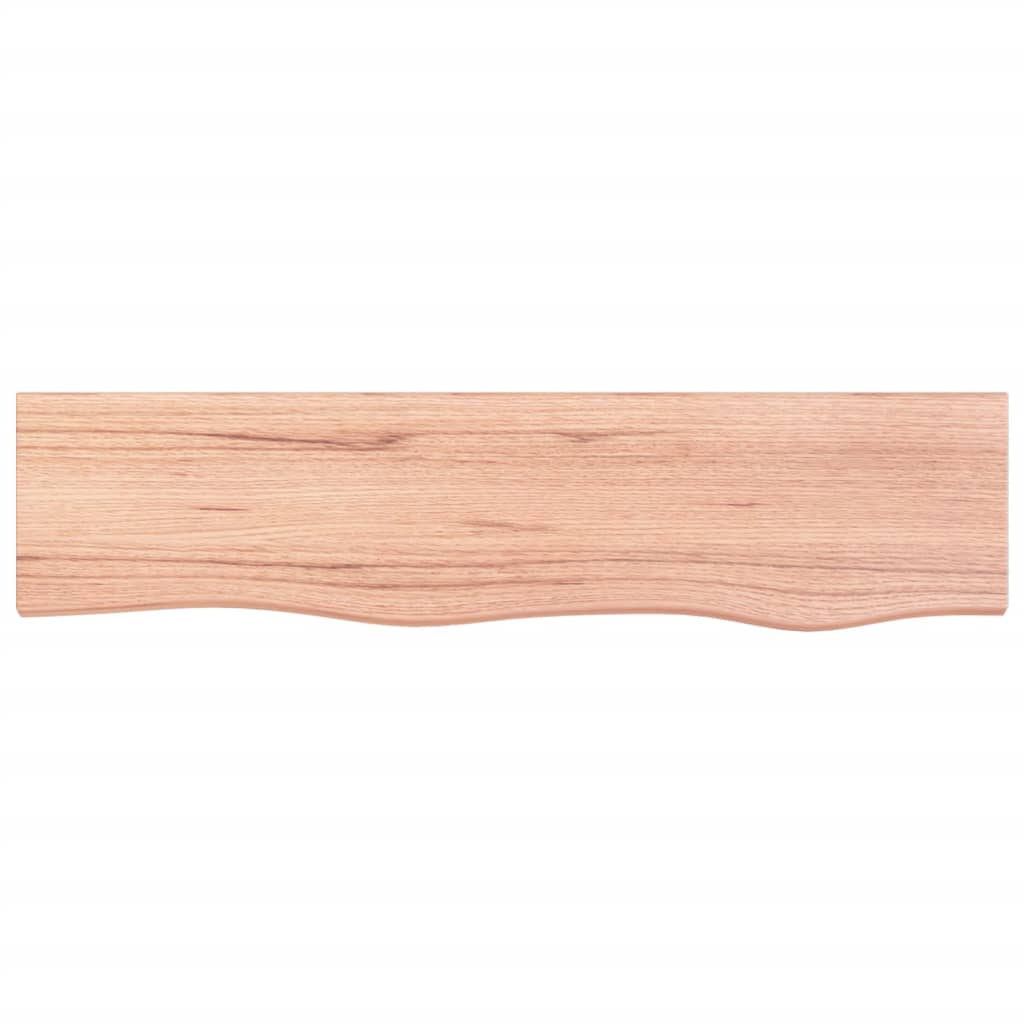 vidaXL Wall Shelf Light Brown 80x20x6 cm Treated Solid Wood Oak