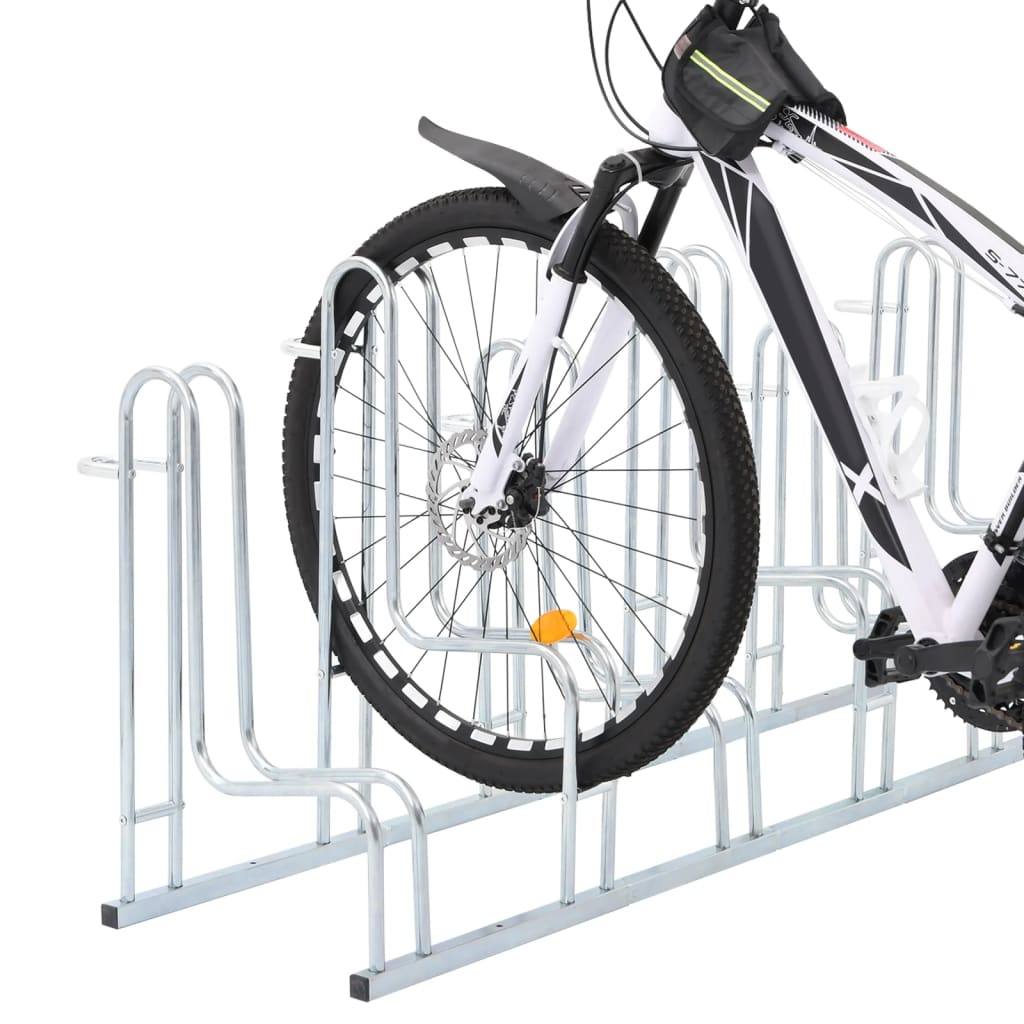 vidaXL Bicycle Stand for 6 Bikes Floor Freestanding Galvanised Steel