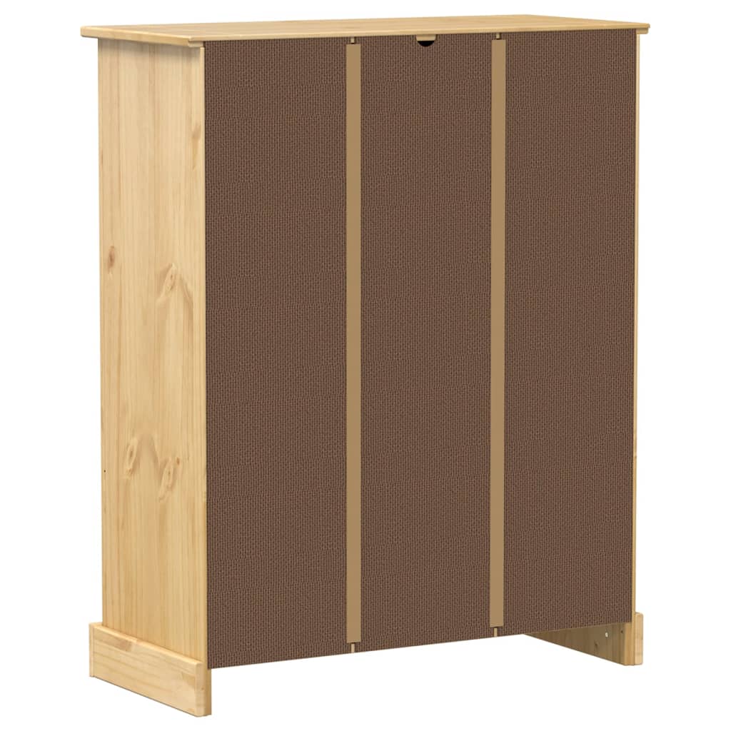 vidaXL Shoe Cabinet Corona 86x38.5x108 cm Solid Wood Pine